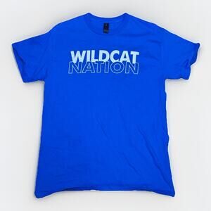 UNH Wildcats Wildcat Nation Blue T-Shirt Mens M Gildan Ultra Cotton